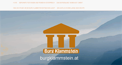 Desktop Screenshot of burgklammstein.at