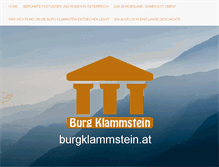 Tablet Screenshot of burgklammstein.at
